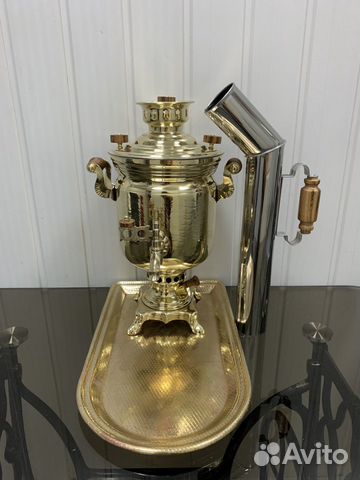 Самовар угольный на дровах 3л,труба в подарок