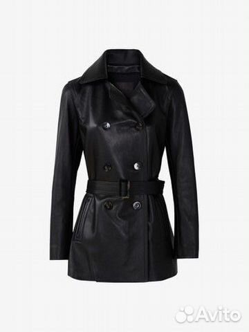 Massimo Dutti кожаный плащ