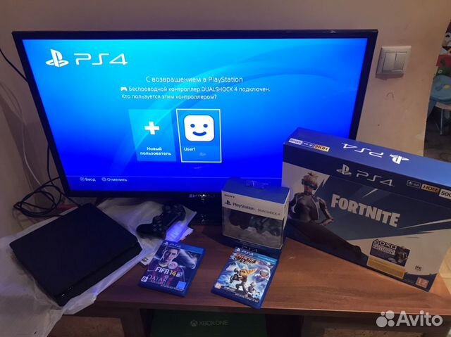 Ps 4 slim+2 геймпада и игры Ps 4 slim+2 геймпада и игры