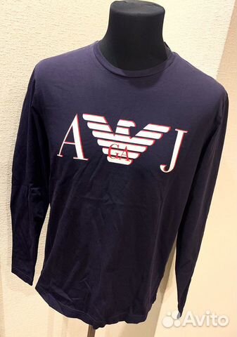 Лонгслив темно-синий Armani Jeans новый M, L Лонгслив темно-синий Armani Jeans новый M, L