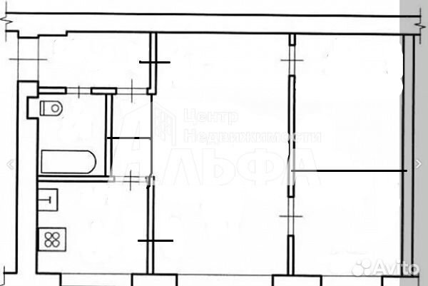 2-к квартира, 42.9 м², 1/5 эт. 2-к квартира, 42.9 м², 1/5 эт.