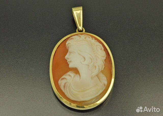 Кулон золото 333 пробы камея Кулон золото 333 пробы камея