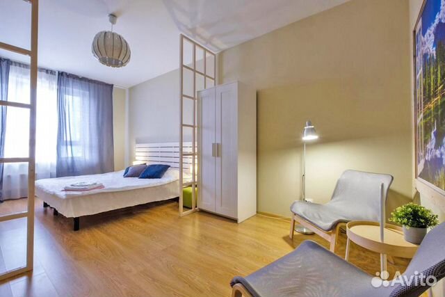

1-к. квартира, 45 м², 2 кровати