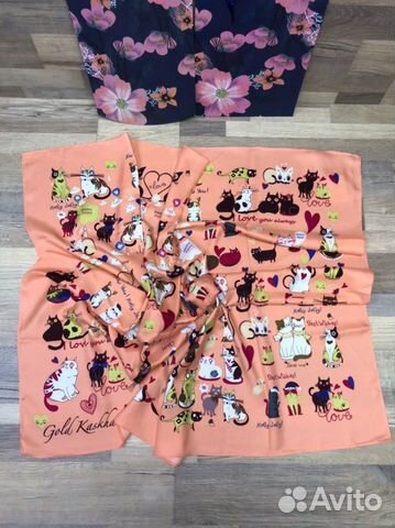 Новый женский шёлковый платок Gold Kashkha Новый женский шёлковый платок Gold Kashkha