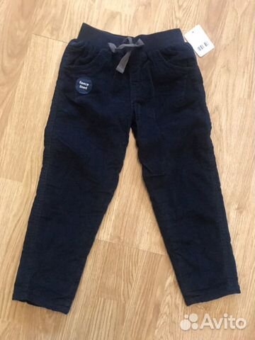 Новые вельветовые брюки с флисом на мальчика 2-3 г