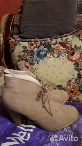 Ботильоны женские демисезонные замшевые, в хорошем