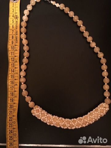 Бусы колье натуральный оникс 8мм и бисер Preciosa