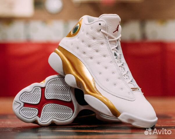 Nike Air Jordan 13 White/Gold белые золотые Nike Air Jordan 13 White/Gold белые золотые