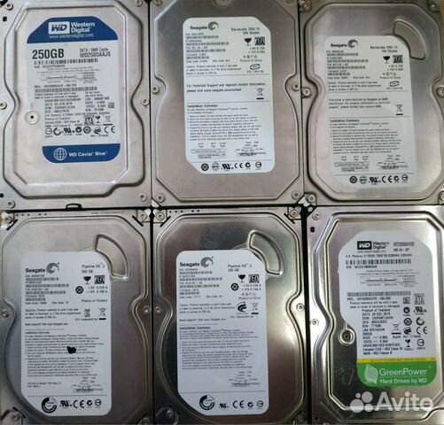 Жесткие диски HDD нерабочие 120GB-500GB