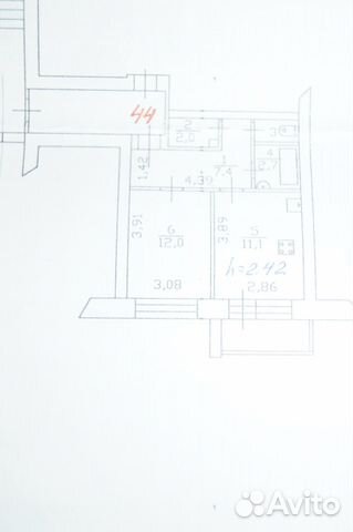 1-к квартира, 36.2 м², 4/5 эт.