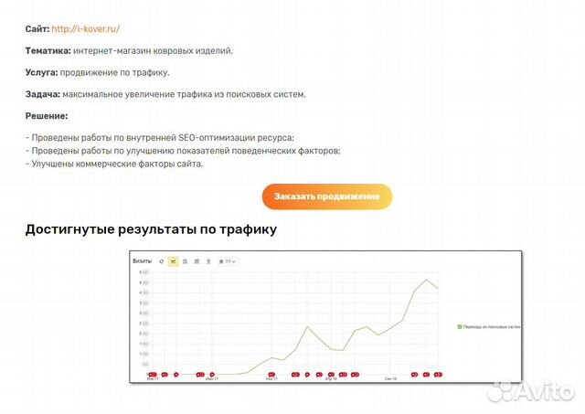 SEO продвижение сайта в Yandex и Google by Denchis в Москве - Услуги - Авито