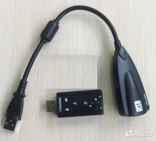 Звуковая карта USB внешняя, выход на микрофон