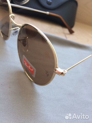 Очки солнцезащитные Round metal gold