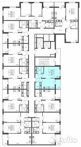 1-к квартира, 35.7 м², 9/17 эт.