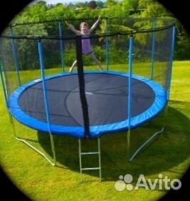 Батут 305 см. для дачи детский (с сеткой)