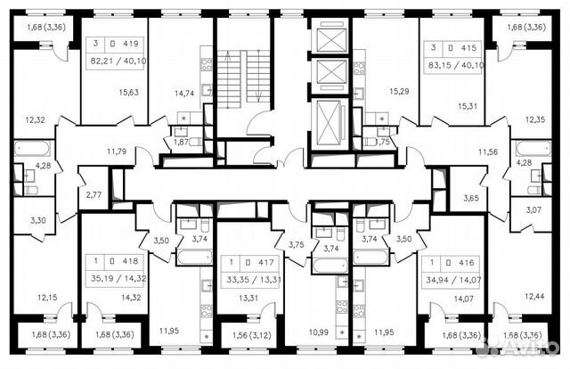 1-к квартира, 34.9 м², 15/21 эт.