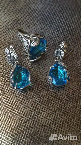 Серебряные серёжки и кольцо Серебряные серёжки и кольцо