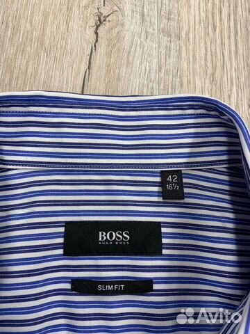 Мужская рубашка в полоску Hugo Boss Мужская рубашка в полоску Hugo Boss