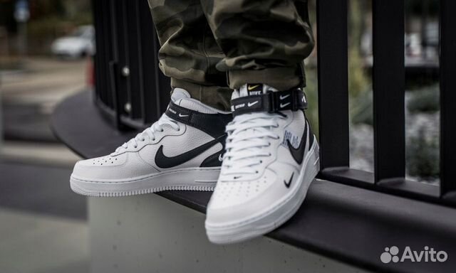 Nike Air Force 1 AF1 High высокие белые