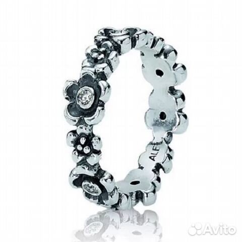 Серебряное кольцо Pandora. оригинал, рпп, 190122CZ