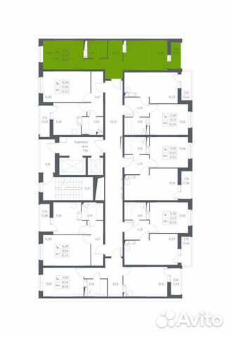 1-к квартира, 38.1 м², 6/17 эт.