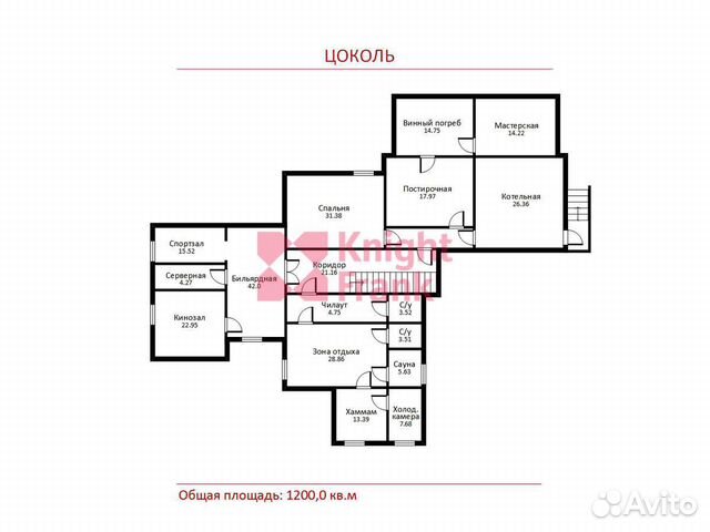 Дом 1200 м² на участке 20 сот.