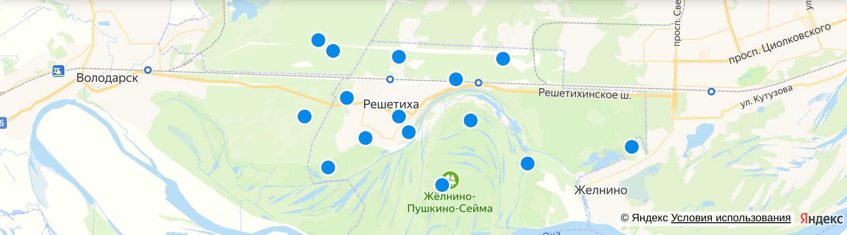 Решетиха нижегородская область карта