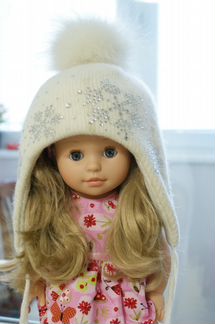 Зимняя шапка с помпоном 48-50см