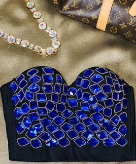 Крутой топ корсет с камнями