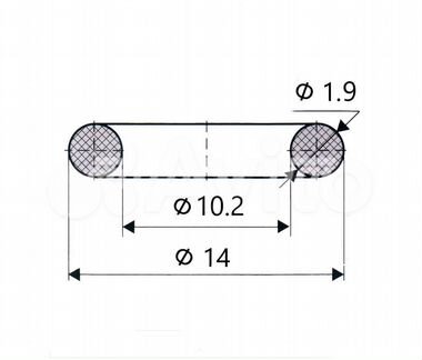 Кольцо резиновое для фитингов O-Ring, # 6, 8 и 10