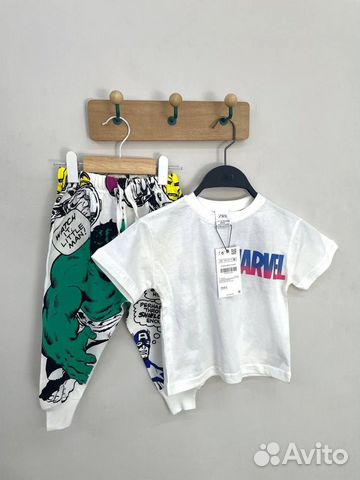 Детский костюм Marvel, Zara (брюки,футболка)