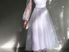 Белое свадебное платье длина миди объявление продам