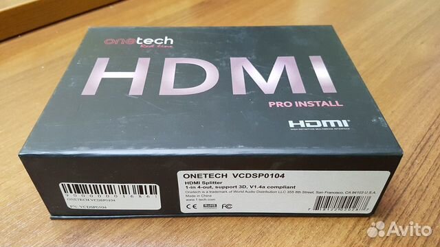 Onetech vcdsp0104 hdmi splitter