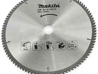 Пильный диск Makita Standart D-03975 260х30 мм