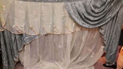 Комплект тюль штора ламбрекен