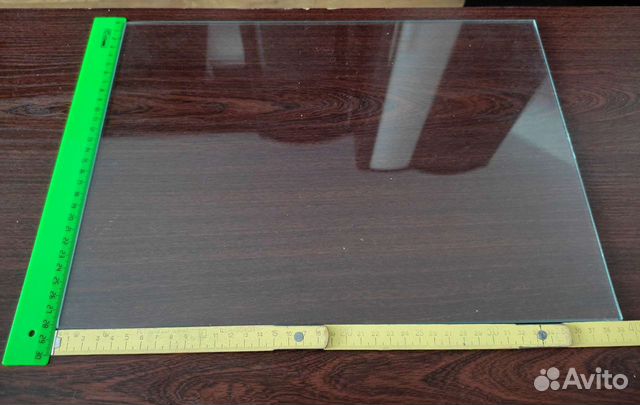 Полка стеклянная прямоугольная новая