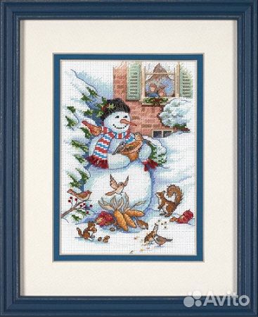 Набор для вышивания Dimensions Снеговик и друзья
