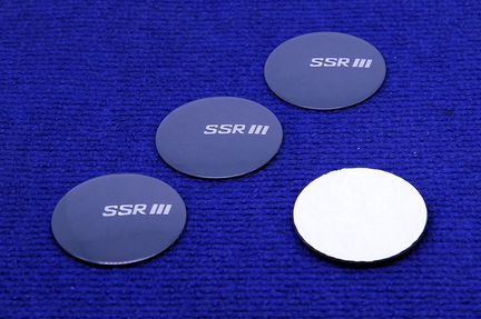 Комплект 3D наклеек колпачка диска SSR т серый 56