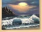 Картина маслом море « Волна в закате» объявление продам