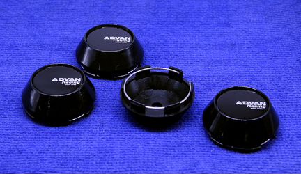 Комплект колпачков диска Advan Racing Japan черный