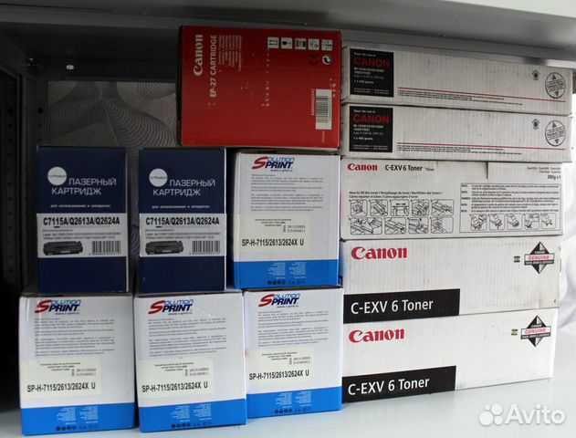 Разные картриджи для лазерных принтеров