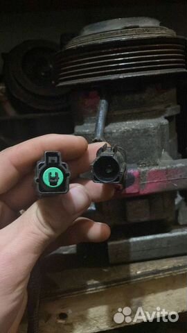 Штекер фишка компрессора кондиционера Solaris Rio