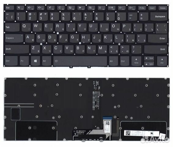 Клавиатура Lenovo Yoga C930-13IKB черная