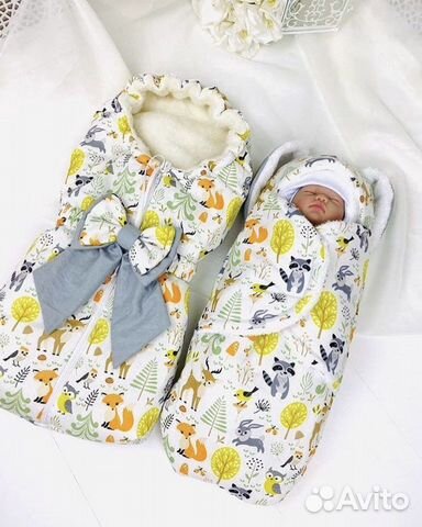 Конверт из овчины, комплект на выписку