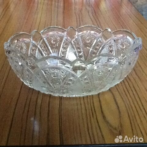 Вазочка-конфетница, хрусталь СССР, прошлый век