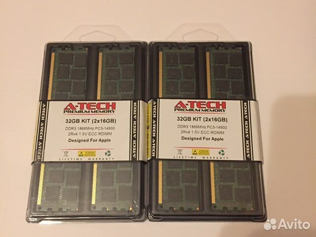 Oзу 64gb (4x16) для Mac Pro 2013