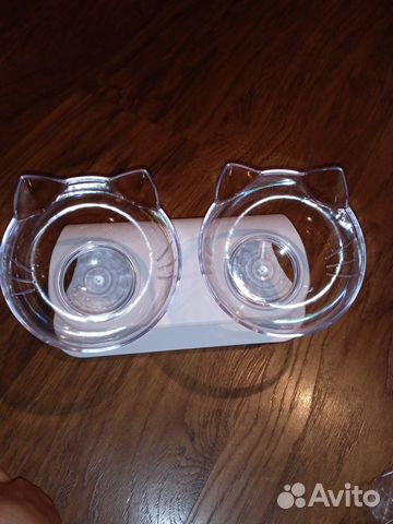 Новая двойная миска для кошки