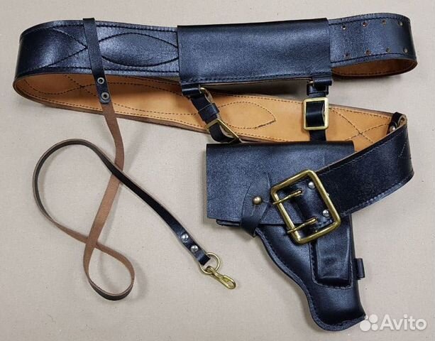 Ремень с кобурой под пм офицерский кожаный СССР