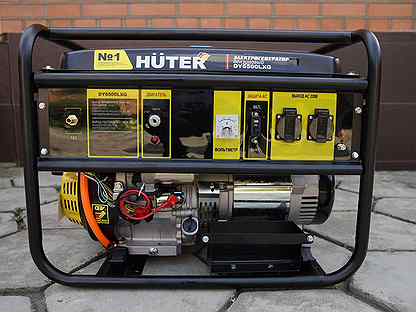 Газо-бензиновый генератор Huter DY6500LXG