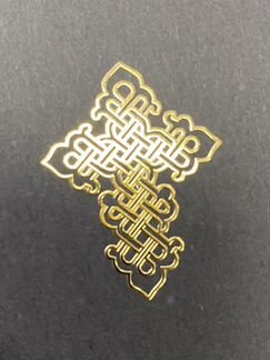 Золотая наклейка стикер православный крест